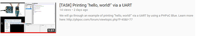 [TASK] Printing "hello, world!" via a UART