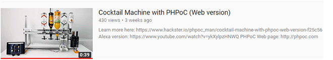 Cocktail Machine with PHPoC (Web version)